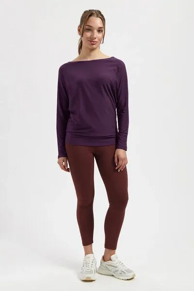Urban Goddess Urban Goddess Budhi Yoga Langarm Shirt, Bloom (aubergine), – Produktbild 4 von 4