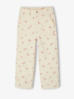 Vertbaudet Vertbaudet Weite Mädchen Hose Worker-Style mit Kirschen – Produktbild 1 von 1