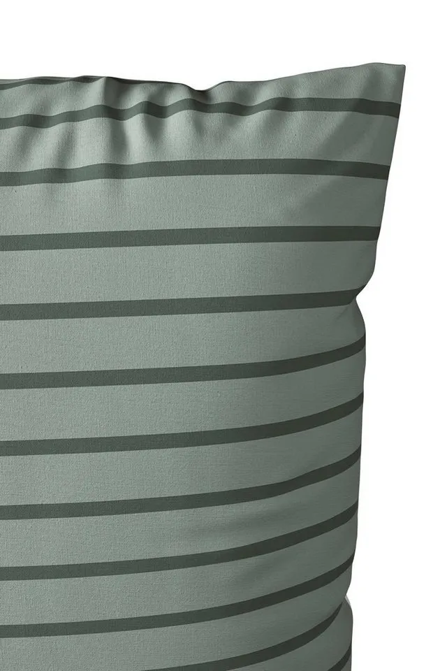 OTTO home Wendebettwäsche Sari in verschiedenen Qualitäten, Linon, 2 teilig, ab Gr. 135x200 cm, Wendedesign, moderne Bettwäsche mit Streifen, Grün, – Produktbild 5 von 8