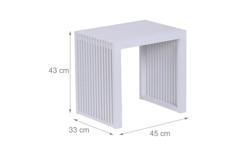 RELAXDAYS RELAXDAYS Sitzbank Minimalistische Sitzbank aus Bambus (1-St), Weiß, – Produktbild 4 von 5