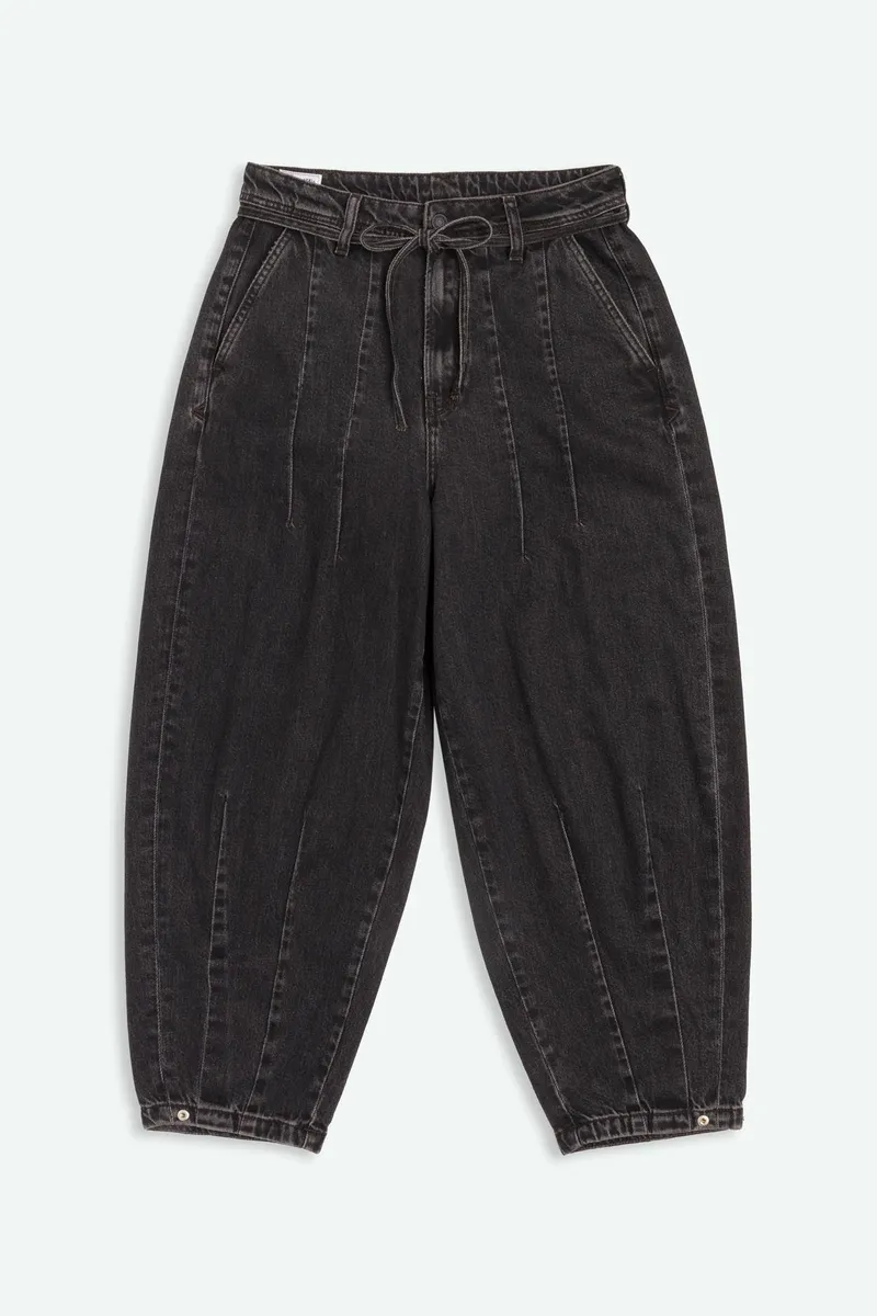 Kings Of Indigo Kings of Indigo Damen vegan Hose Oujou Braun Schwarz, Schwarz, – Produktbild 2 von 2