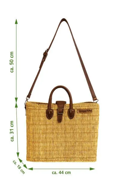 NATUREHOME NATUREHOME Schultertasche mit abnehmbarem Schultergurt & Verschluß – Produktbild 4 von 4