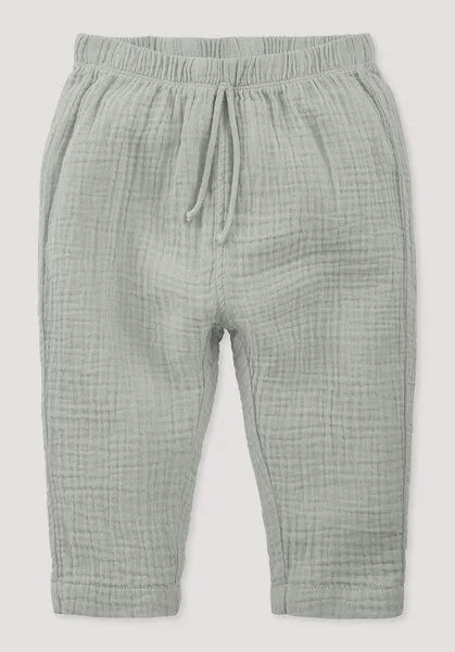 hessnatur hessnatur Musselin Hose Regular aus reiner Bio-Baumwolle, Nebelgrau, – Produktbild 1 von 2