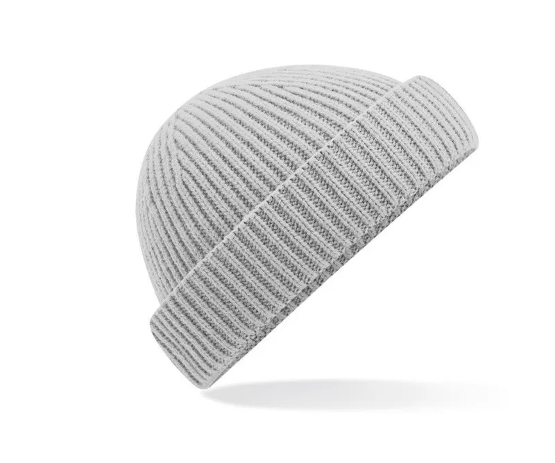 Beechfield Beechfield Strickmütze Fischermütze Herren Strick Mütze Beanie Seemannsmütze Kurz Harbour, Grau, – Produktbild 1 von 1
