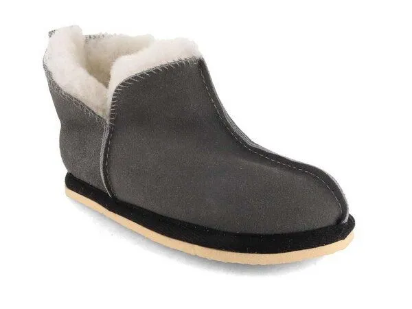 Lammbock Lammbock Kinder Lammfell Hausschuhe Stiefel Shearlock mit Outdoorsoohle, Grau, – Produktbild 1 von 4