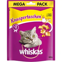 Whiskas Whiskas KNUSPERTASCHEN™ Beutel mit Huhn und Käse 180g – Produktbild 1 von 1