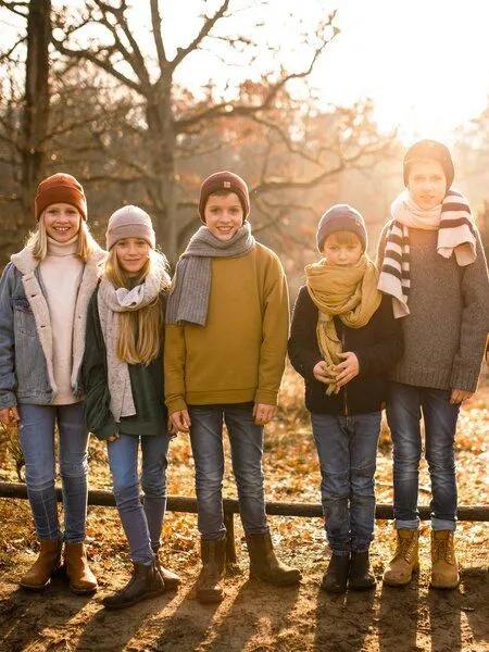 FUXBAU FUXBAU Kinder Merino Kork Beanie, Anthrazit, – Produktbild 2 von 2
