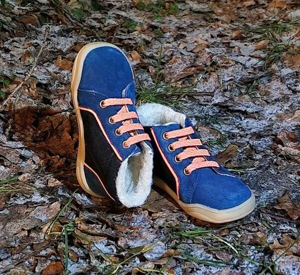 Pololo Pololo Barfuß-Membran-Halbschuh "Mario", gefüttert, zum Schnüren, Blau, – Produktbild 4 von 4