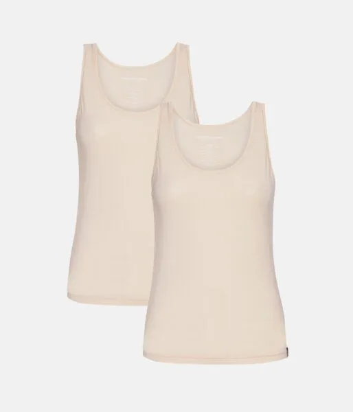 Copenhagen Bamboo Copenhagen Bamboo 2 Stück Creme Bambus Tank Top – Produktbild 1 von 2