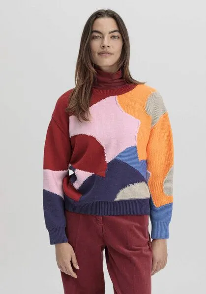 hessnatur hessnatur Pullover Relaxed aus reiner Bio-Baumwolle, Pflaume, – Produktbild 1 von 4