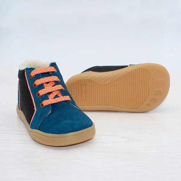 Pololo Pololo Barfuß-Membran-Halbschuh "Mario", gefüttert, zum Schnüren, Blau, – Produktbild 3 von 4