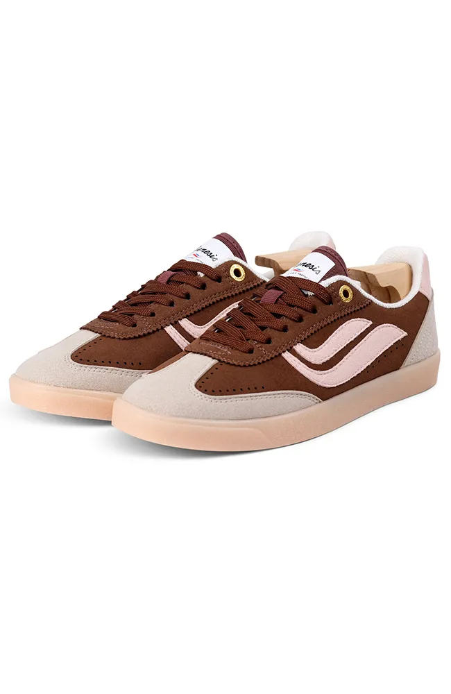 Genesis Genesis Damen vegan Turnschuhe G-Volley Hairy Grau Braun Rose, Braun, – Produktbild 2 von 2