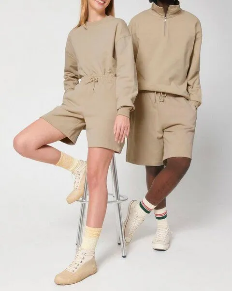 YTWOO YTWOO Sweatshorts, Joggingshorts aus 100% Cotton (Bio) - Organic Carded, Fair Trade, Beige, – Produktbild 2 von 4