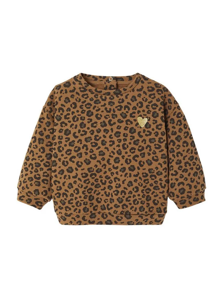 Envie De Fraise Envie De Fraise Sweatshirt Baby Sweatshirt Mama-Tochter-Capsule LEOPARD Mini-Me, Partnerlook, Beige, – Produktbild 2 von 4