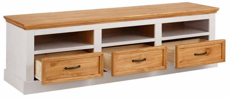 OTTO home Lowboard Selma, TV-Kommode, Breite 170 cm, 3 Schubkästen, Weiß, – Produktbild 4 von 5