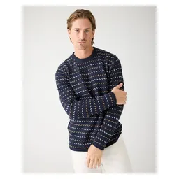 KnowledgeCotton Apparel KnowledgeCotton Apparel Jacquard Pullover aus Bio-Baumwolle RWS/Vegan – Produktbild 1 von 1