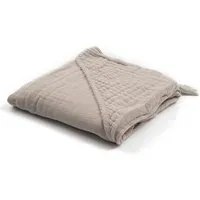 OrganicEra Musselin Baby Kapuzenhandtuch 'OrganicEra' aus Bio-Musselin, Grey, – Produktbild 1 von 1