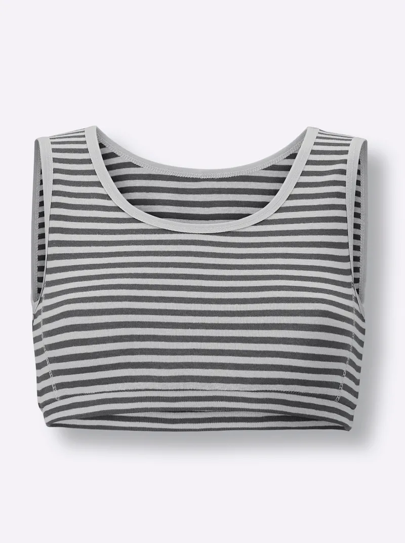 wäschepur Bustier, Anthrazit-geringelt, – Produktbild 1 von 2