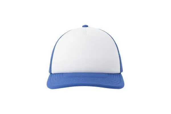 Atlantis Headwear Atlantis Headwear Kinder Rapper Cap zweifarbig, Weiss/royal, – Produktbild 3 von 4