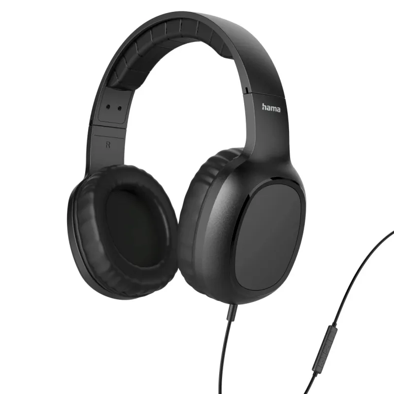 Hama Hama "Kopfhörer ""Fun II"", On-Ear, Mikrofon, einseitige Kabelführung, 3,5-mm, Schw (00221784)" – Produktbild 3 von 7