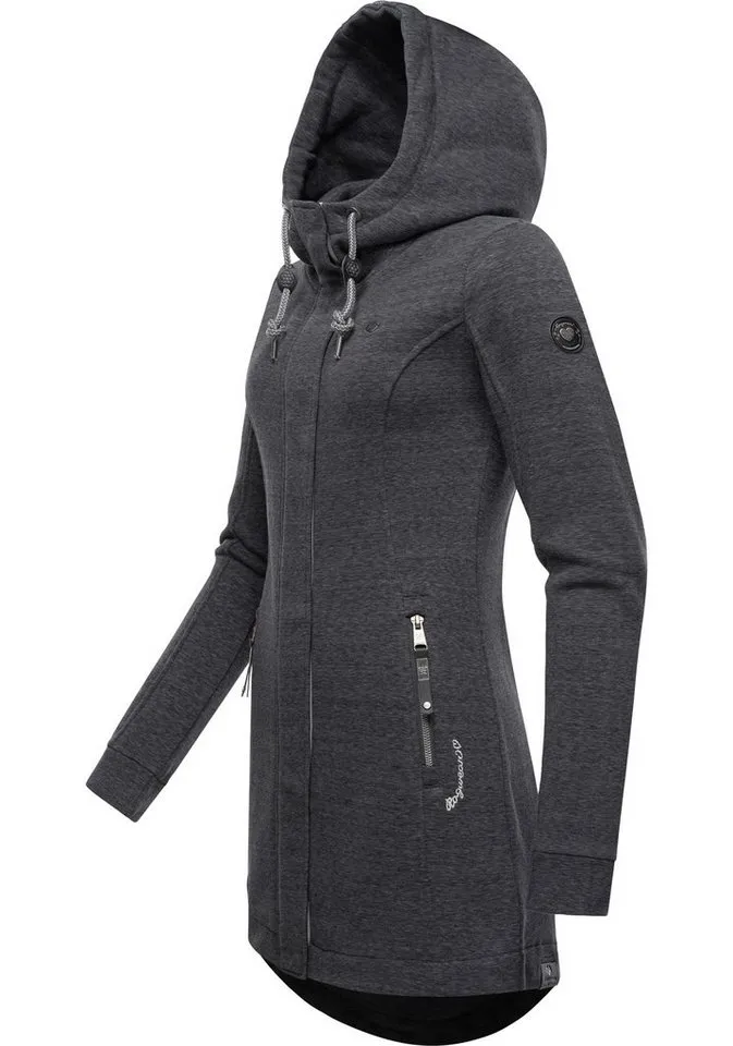ragwear ragwear Langjacke Letty Intl. Sportliche Kapuzenjacke mit Kunstleder-Elementen, Schwarz, – Produktbild 2 von 2