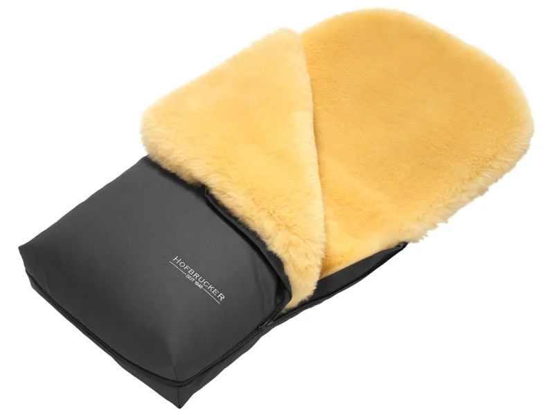 Hofbrucker Hofbrucker Fußsack Kinderwagen Lammfell Putzi Maße 90 x 34 x 10 cm, Grau, – Produktbild 3 von 4