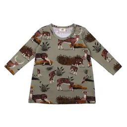 Walkiddy Walkiddy Jersey Kleid *Deer Family* GOTS Bio Baumwolle – Produktbild 1 von 1