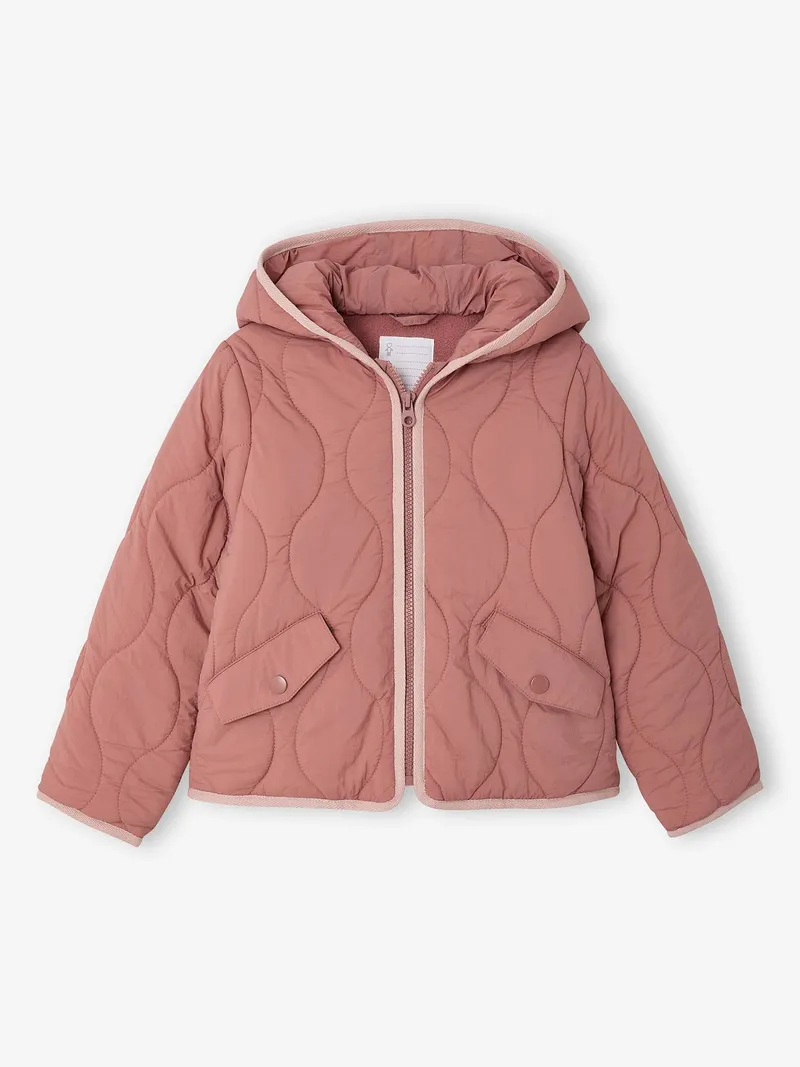 Vertbaudet Steppjacke mit Kapuze Mädchen, Rosenholz, – Produktbild 1 von 4