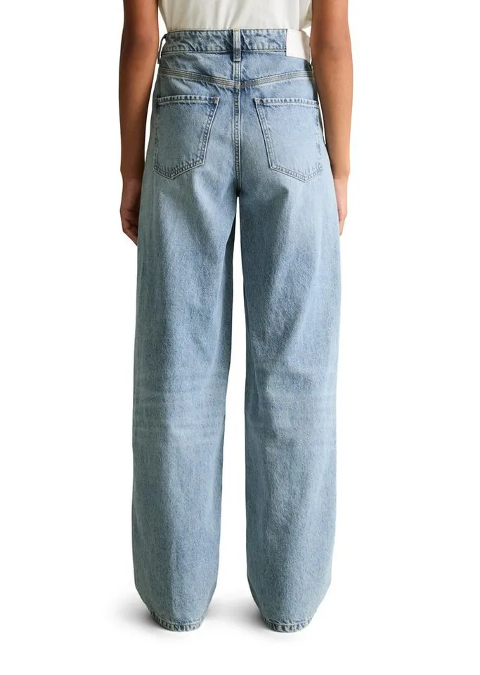 Marc O'Polo DENIM Weite Jeans aus leichter Bio-Baumwoll-Qualität, Blau, – Produktbild 3 von 5