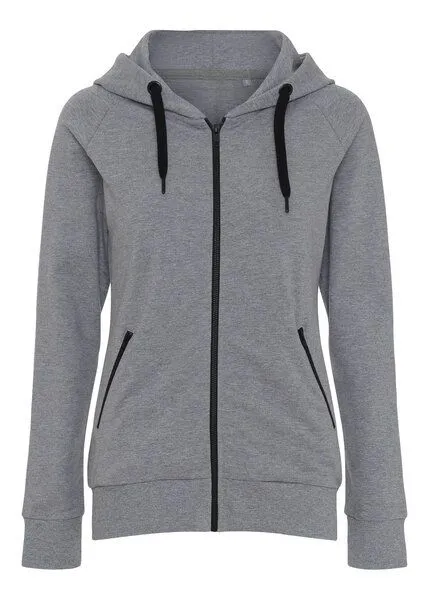 Greenspired Greenspired Damen Sport Hoody mit Zip 320g/m² XS-XL, Oxford grau, – Produktbild 1 von 2