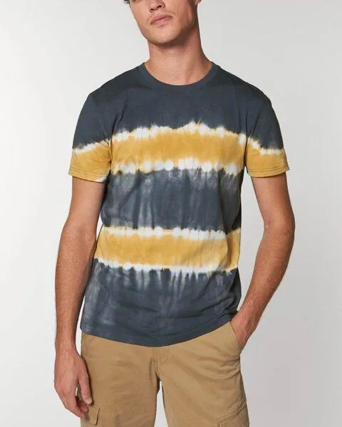 YTWOO YTWOO Damen und Herren T-Shirt bedruckt aus 100% Bio-Baumwolle, Grau-gelb, – Produktbild 2 von 4