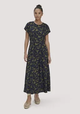 hessnatur hessnatur Print Jersey Kleid Knöchellang Relaxed aus reiner Bio-Baumwolle – Produktbild 1 von 1