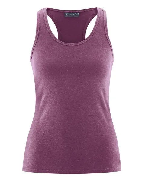 HempAge HempAge Damen Yoga Tanktop Hanf/Bio-Baumwolle, Purple, – Produktbild 1 von 4