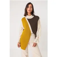 SKFK SKFK Damen vegan Top Nekea Mehrfarbig Braun/Gelb – Produktbild 1 von 1