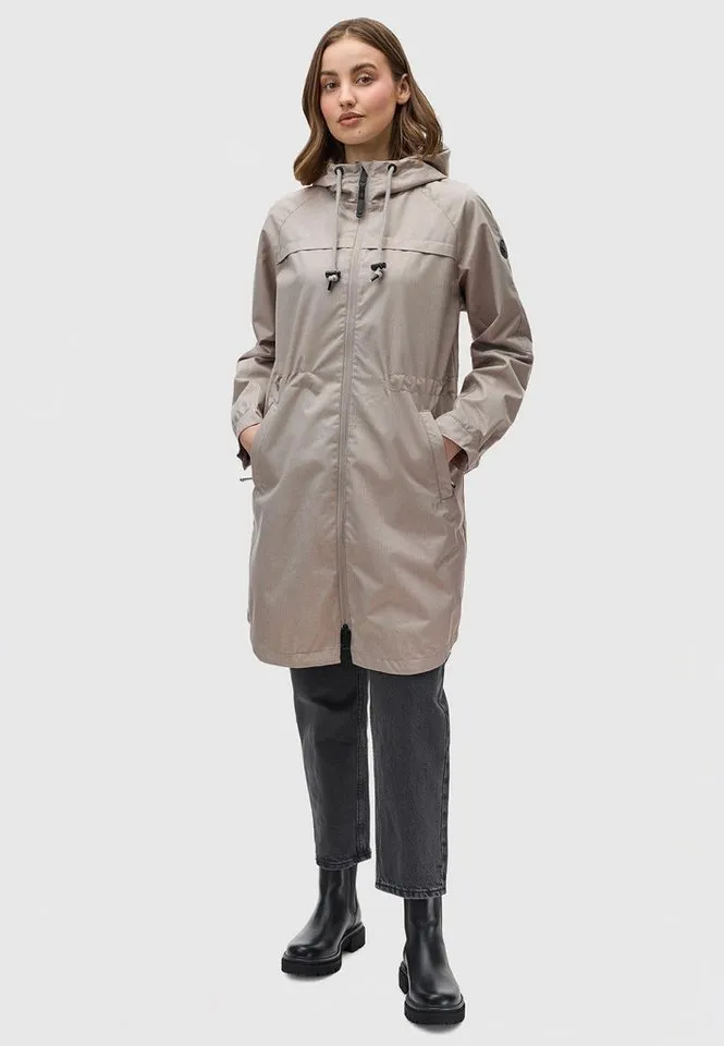ragwear ragwear Outdoorjacke Belinka Wasserdichte lange und sehr leichte Übergangsjacke, Braun, – Produktbild 4 von 5