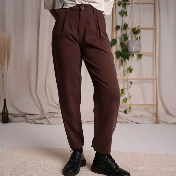 Vresh Clothing Vresh Clothing Vabia - Slacks aus TENCEL (TM) Lyocell, Kastanie, – Produktbild 4 von 4