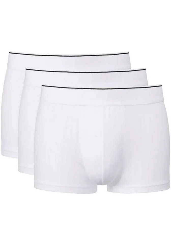 CALIDA CALIDA Boxershorts Pure & Style (3er Pack) Baumwollmix - Single Jersey, elastisch, maskulin, Weiß, – Produktbild 2 von 5