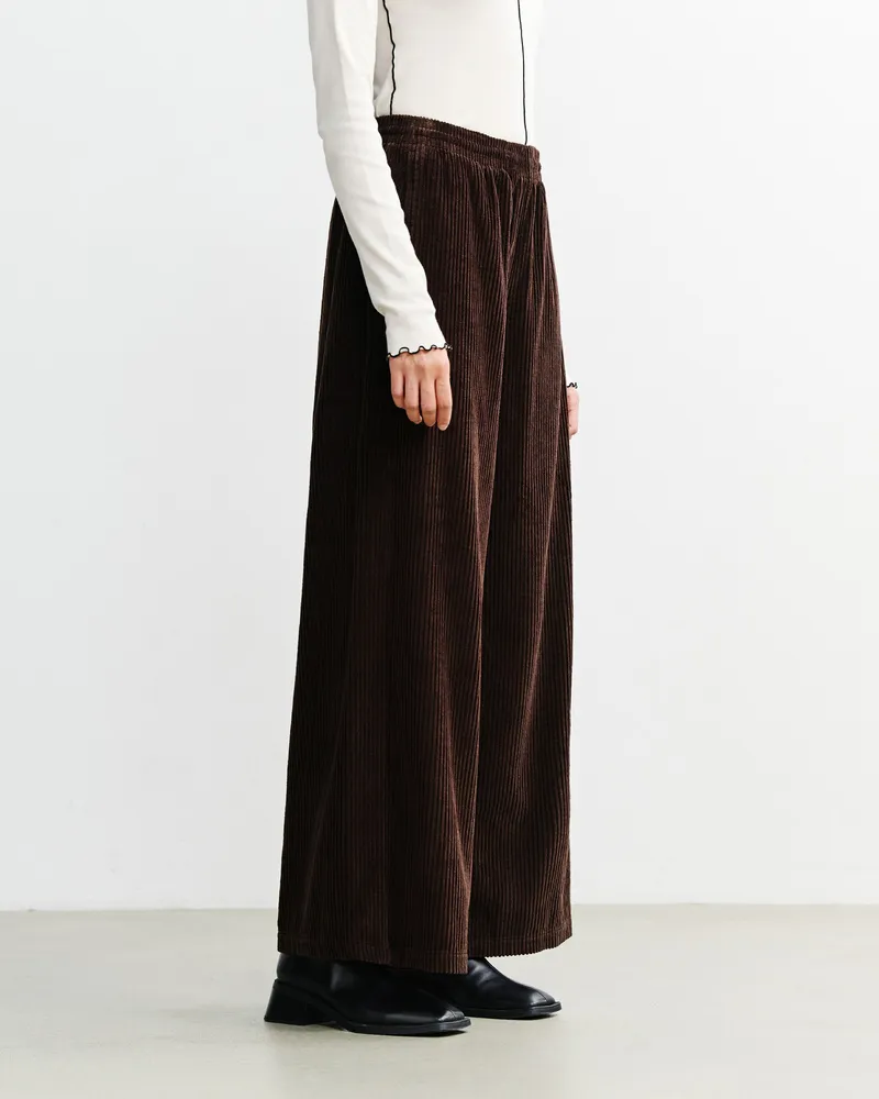 Rotholz Rotholz Damen vegan Hose Aus Cord Ausgestellt Braun, Braun, – Produktbild 1 von 2