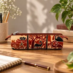 Janselo Savanna Rhythm Design Shanti-Leder-Stiftemäppchen – Produktbild 1 von 1