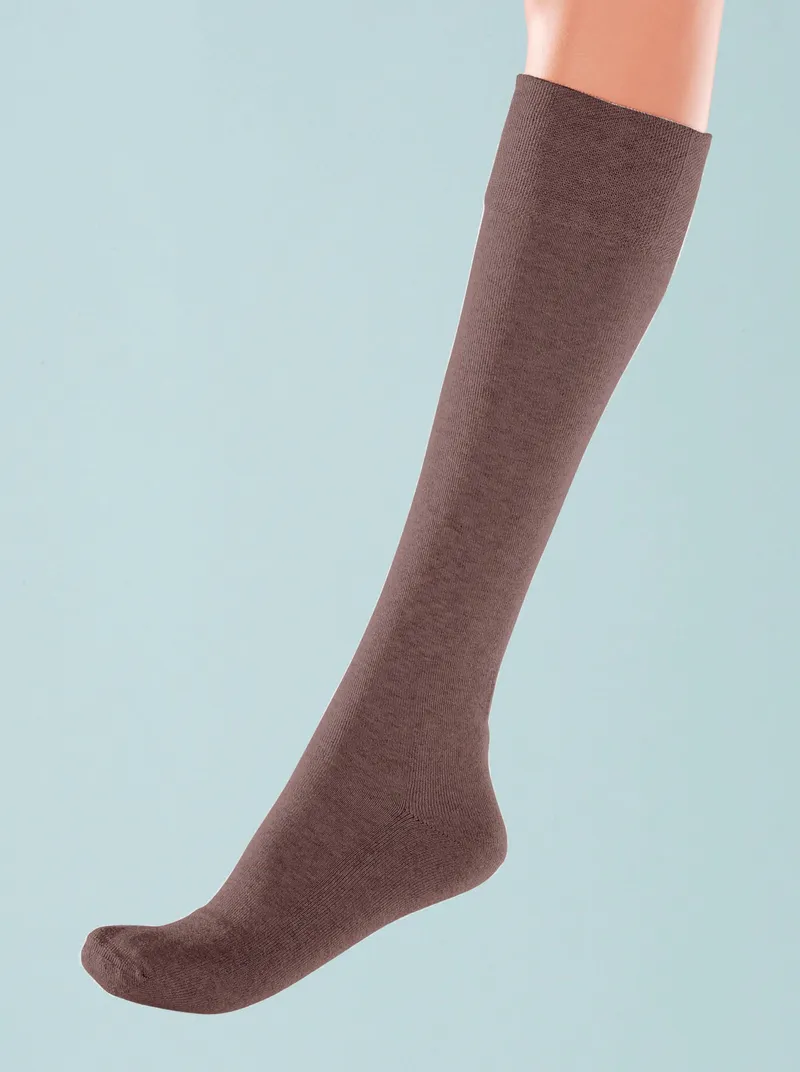 wäschepur Kniestrümpfe braun, Braun, – Produktbild 1 von 1