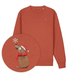 LIGARTI Bestickter Pullover – Thomas der Weihnachtshund – LIGARTI Tiermanufaktur – Produktbild 1 von 1