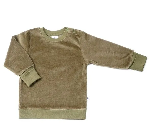 Leela Cotton Leela Cotton Nicky Sweatshirt Bio-Baumwolle, Oliv-grün, – Produktbild 1 von 2