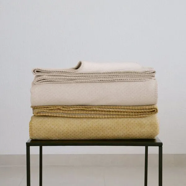 RIEMA Germany RIEMA Germany Kuscheldecke EMMA aus Bio-Baumwolle OEKO-Tex, Gelb, – Produktbild 2 von 4