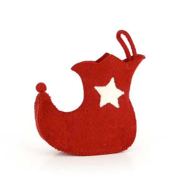 Mitienda Shop Mitienda Shop Handgemachter Stiefel Nikolaus aus Filz, Rot, – Produktbild 1 von 4
