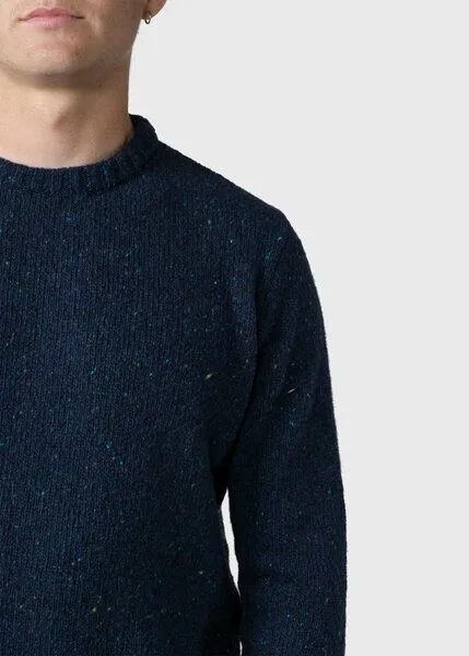 Klitmøller Collective Klitmøller Collective Strick-Pullover Aage meliert aus Merinowolle - mulesingfrei, Navy (blau), – Produktbild 2 von 3
