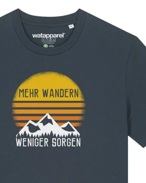 watapparel watapparel T-Shirt Unisex Mehr Wandern, India ink grey, – Produktbild 3 von 3