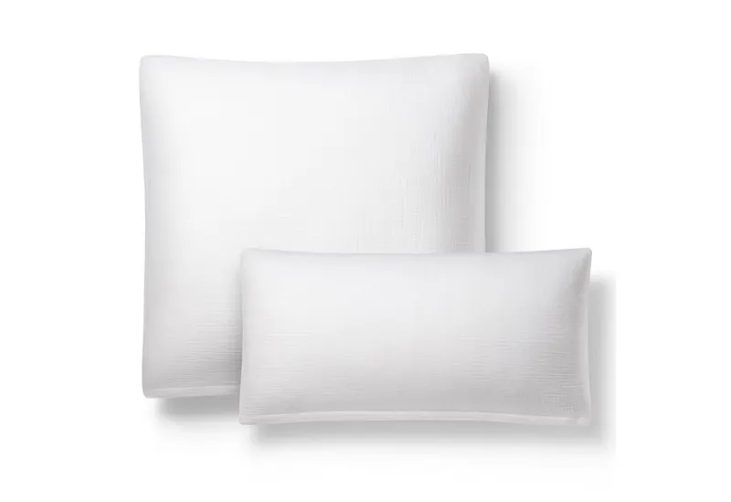 Seralino Kissenbezüge 2er Set aus Musselin (100% Bio Baumwolle) blickdicht, weich, (2 Stück), besonders weich, bügelfrei, formstabil, verdeckter Reißverschluss, Weiß, – Produktbild 1 von 5