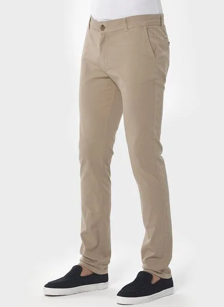 ORGANICATION ORGANICATION Slim Chino-Hose aus Bio-Baumwolle, Natur(beige), – Produktbild 3 von 3