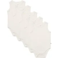 Biorganic Biorganic 5er-Pack Baby Body Unisex Ärmellos für Jungen und Mädchen, 100% Bio-Baumwolle, GOTS-zertifiziert, mit praktischen Druckknöpfen im Schritt – Produktbild 1 von 1