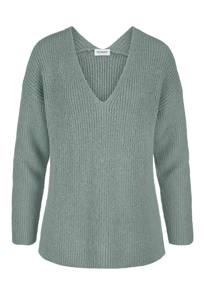 hessnatur hessnatur Strickpullover aus reinem Alpaka (1-tlg), Grün, – Produktbild 2 von 5